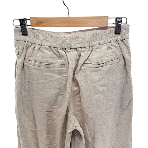 Banana Republic Sum' 25 "Flax" Wide Leg Cropped Linen Blend XS Pant Pull On - Picture 4 of 9